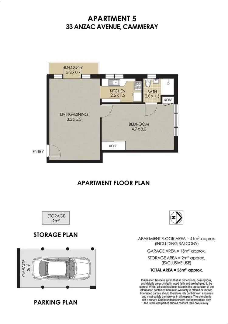 Floorplan of Homely apartment listing, 5/33 Anzac Avenue, Cammeray NSW 2062
