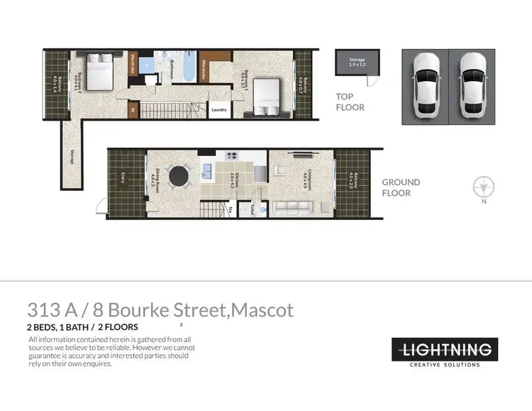 Floorplan of Homely apartment listing, 313A/8 Bourke Street, Mascot NSW 2020