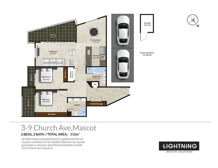 Floorplan of Homely apartment listing, 225/3-9 Church Avenue, Mascot NSW 2020