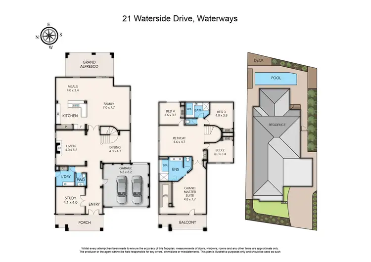 Floorplan of Homely house listing, 21 Waterside Drive, Waterways VIC 3195