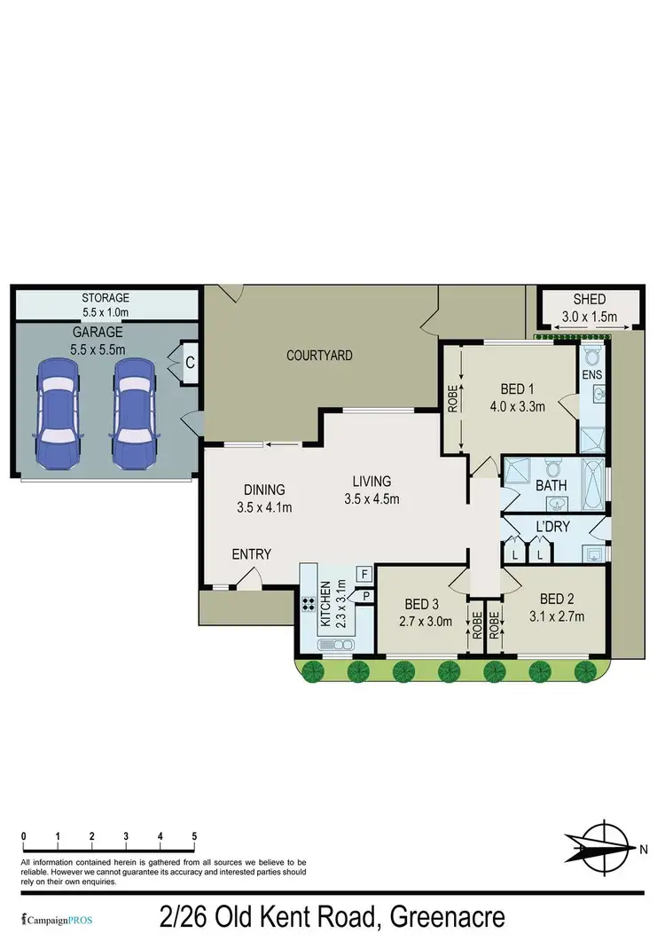 Floorplan of Homely villa listing, 2/26 Old Kent Road, Greenacre NSW 2190