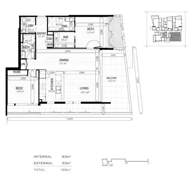 Floorplan of Homely apartment listing, 901/67 Sixth Avenue, Maroochydore QLD 4558