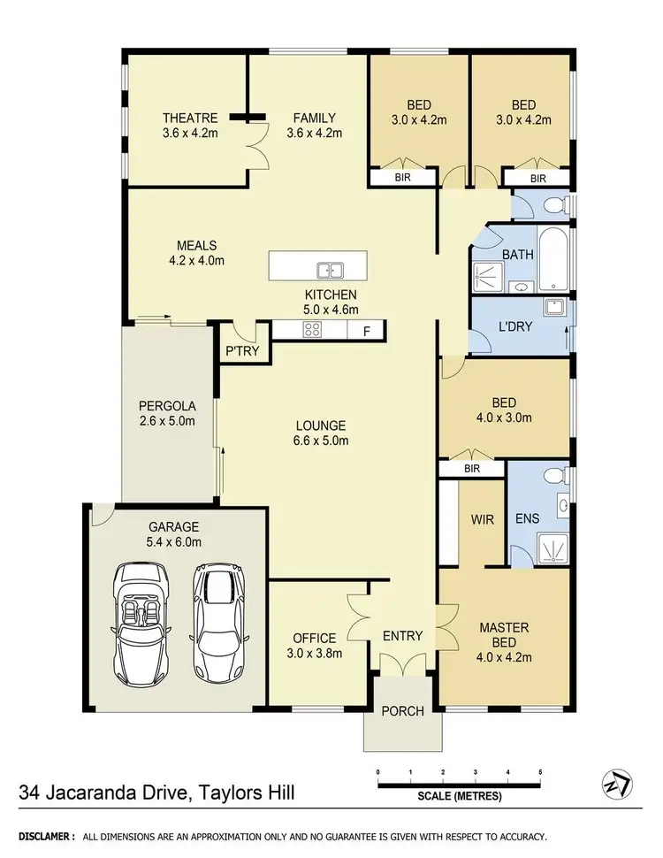 Floorplan of Homely house listing, 34 Jacaranda Drive, Taylors Hill VIC 3037