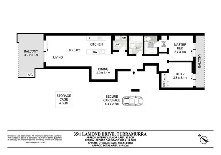 Floorplan of Homely apartment listing, 35/1 Lamond Drive, Turramurra NSW 2074