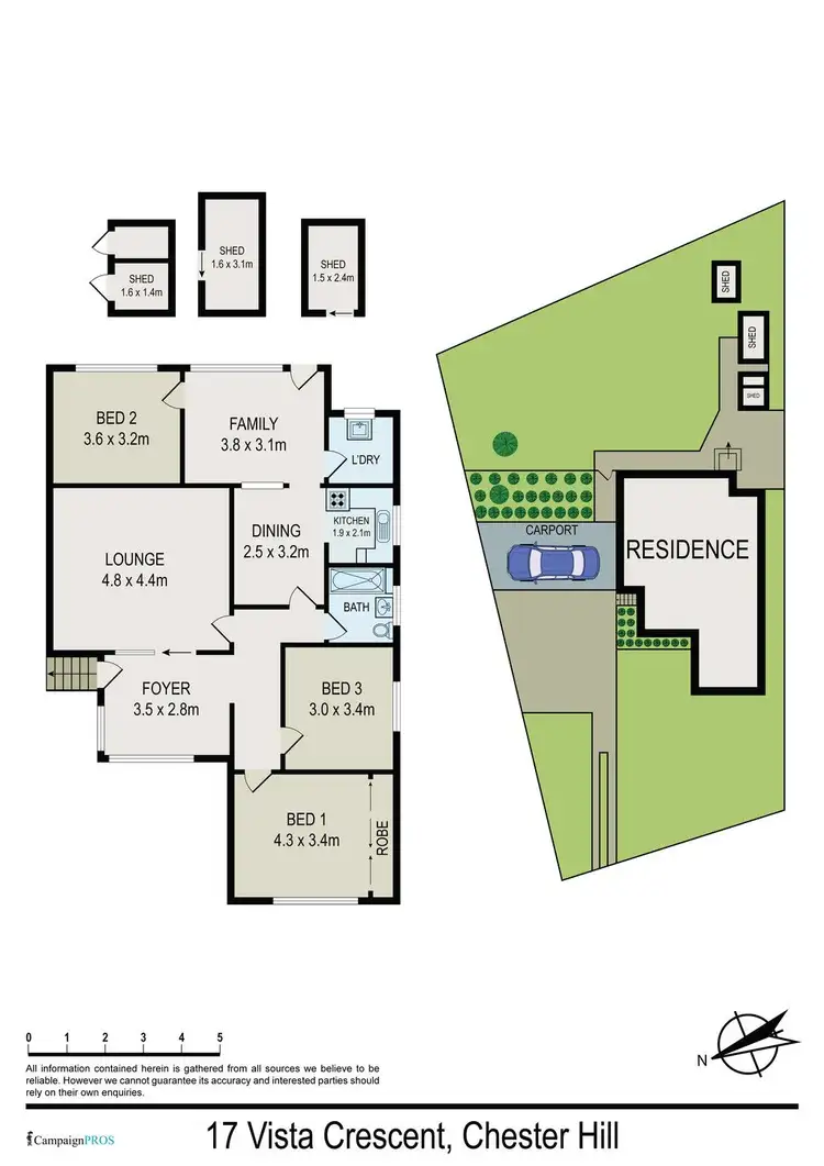 Floorplan of Homely house listing, 17 Vista Crescent, Chester Hill NSW 2162