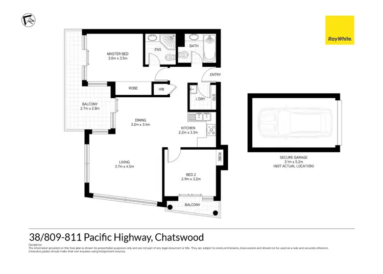 Floorplan of Homely unit listing, 38/809-811 Pacific Highway, Chatswood NSW 2067