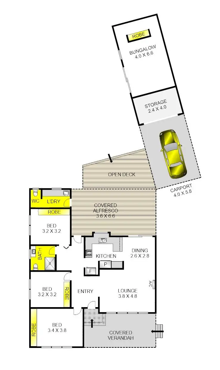 Floorplan of Homely house listing, 68 Colorado Drive, Corio VIC 3214