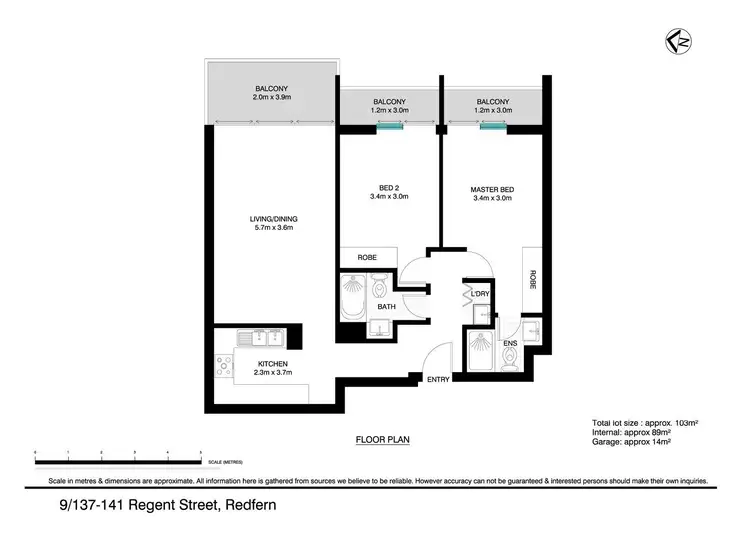 Floorplan of Homely apartment listing, 9/137-141 Regent Street, Redfern NSW 2016
