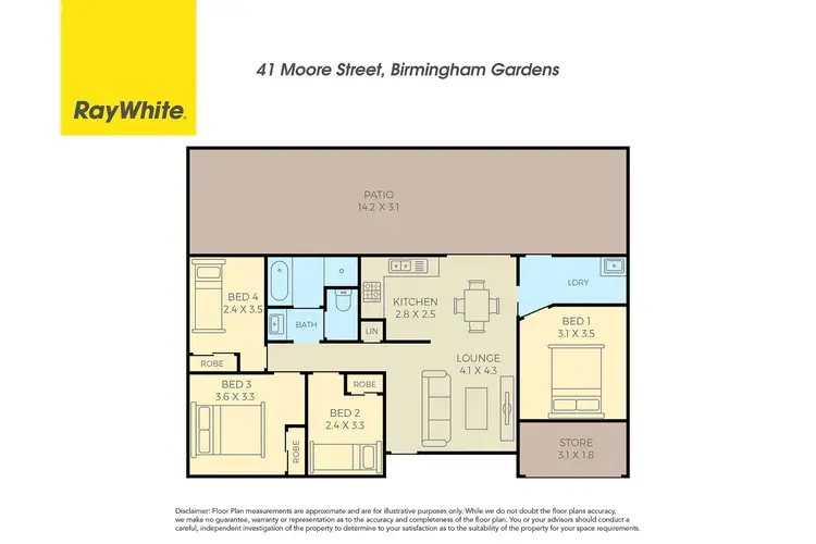 Floorplan of Homely house listing, 41 Moore Street, Birmingham Gardens NSW 2287