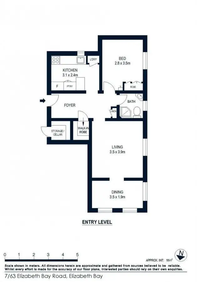 Floorplan of Homely apartment listing, 7/63 Elizabeth Bay Road, Elizabeth Bay NSW 2011
