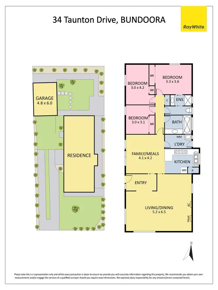 Floorplan of Homely house listing, 34 Taunton Drive, Bundoora VIC 3083