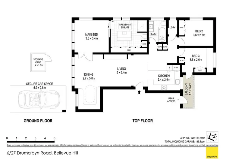 Floorplan of Homely apartment listing, 6/27 Drumalbyn Road, Bellevue Hill NSW 2023
