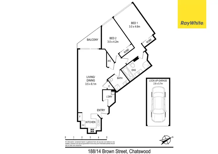 Floorplan of Homely unit listing, 188/14 Brown Street, Chatswood NSW 2067