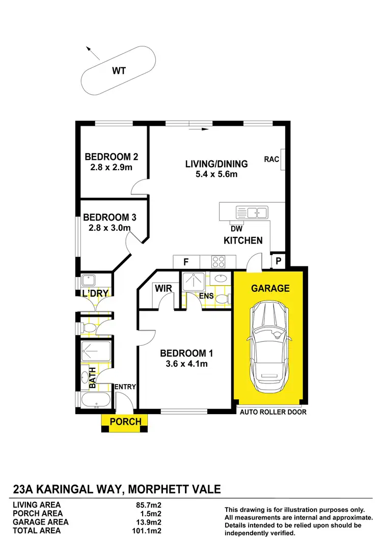 Floorplan of Homely house listing, 23A Karingal Way, Morphett Vale SA 5162