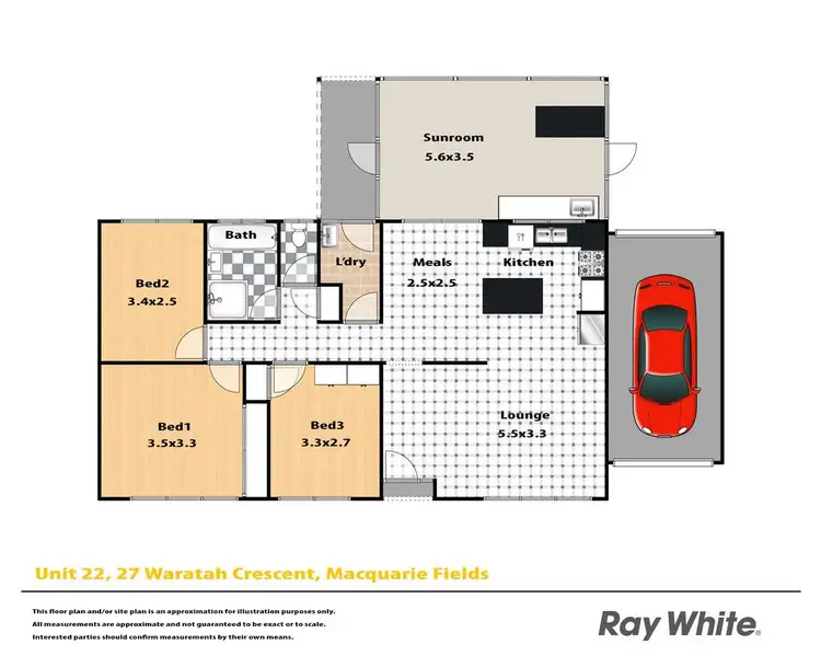 Floorplan of Homely villa listing, 22/27 Waratah Crescent, Macquarie Fields NSW 2564