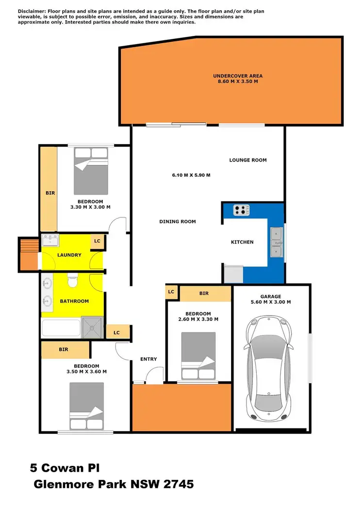Floorplan of Homely house listing, 5 Cowan Place, Glenmore Park NSW 2745