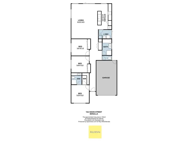 Floorplan of Homely house listing, 10a Nixon Street, Benalla VIC 3672