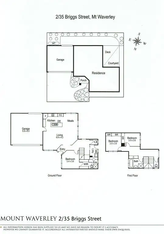 Floorplan of Homely townhouse listing, 2/35 Briggs Street, Mount Waverley VIC 3149