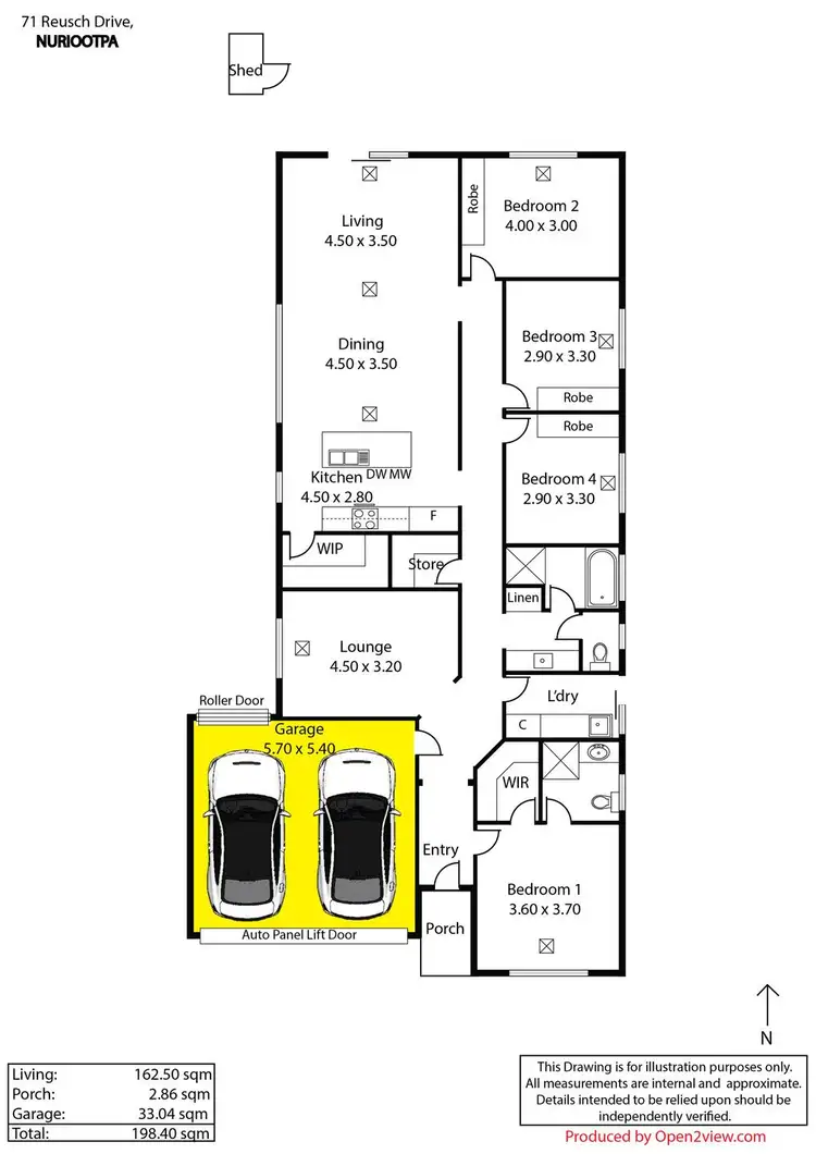 Floorplan of Homely house listing, 71 Reusch Drive, Nuriootpa SA 5355