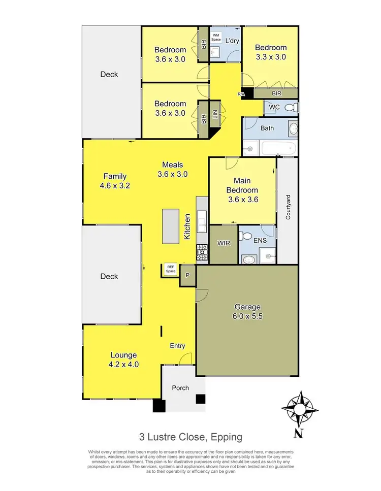 Floorplan of Homely house listing, 3 Lustre Close, Epping VIC 3076