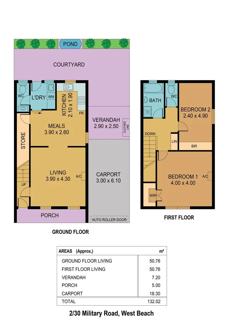 Floorplan of Homely house listing, 2/30 Military Road, West Beach SA 5024