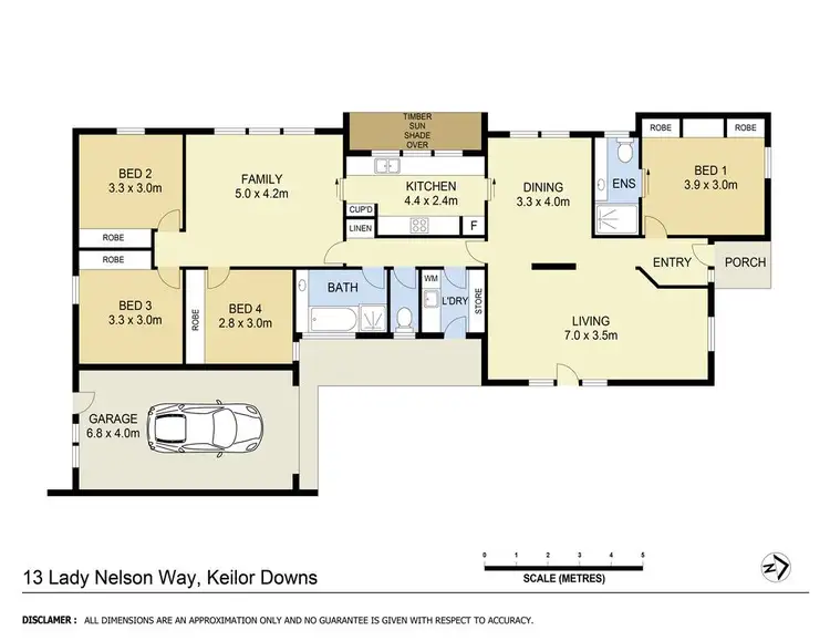 Floorplan of Homely house listing, 13 Lady Nelson Way, Keilor Downs VIC 3038