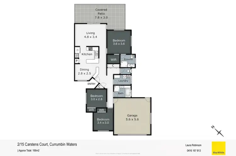 Floorplan of Homely semi-detached listing, 2/15 Carstens Court, Currumbin Waters QLD 4223