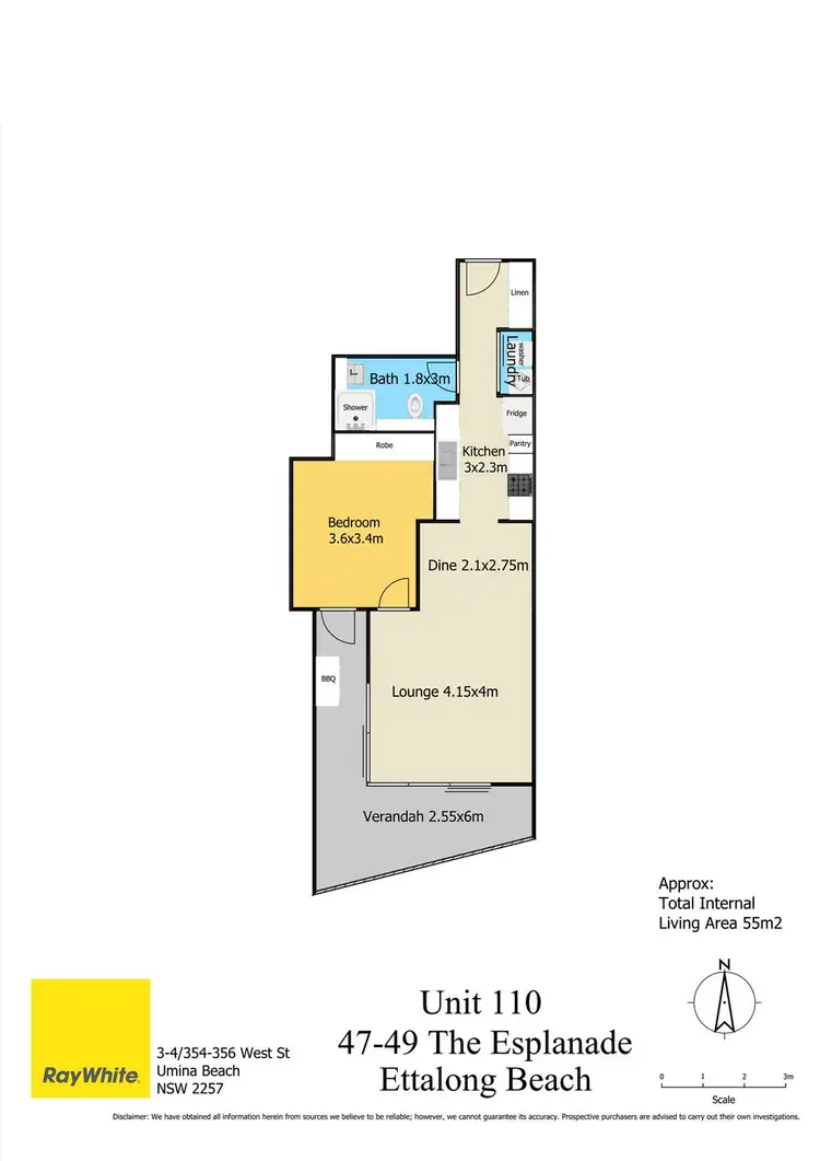 Floorplan of Homely unit listing, 110/47-49 The Esplanade, Ettalong Beach NSW 2257