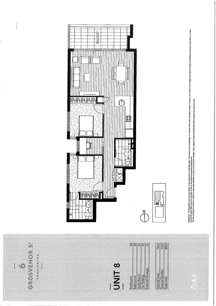 Floorplan of Homely apartment listing, 1-9/6 Grosvenor Street, Kensington NSW 2033
