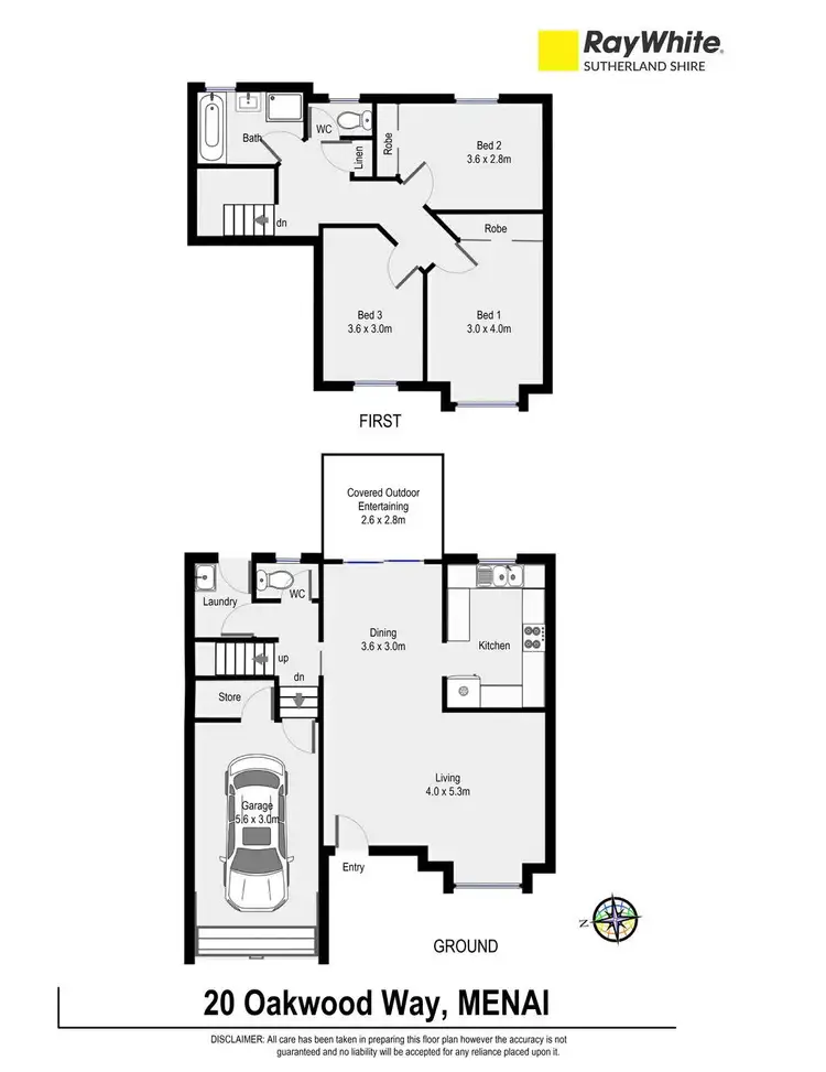 Floorplan of Homely townhouse listing, 20 Oakwood Way, Menai NSW 2234