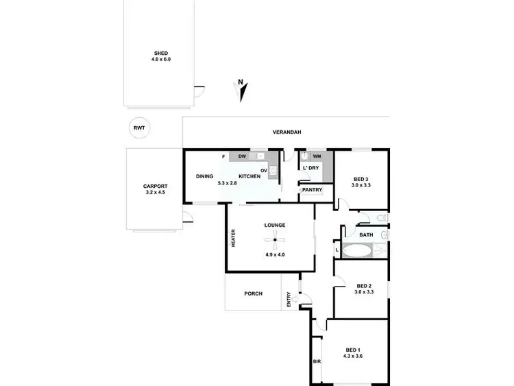 Floorplan of Homely house listing, 10 Graham Avenue, Hackham SA 5163
