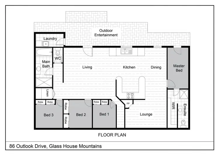 Floorplan of Homely house listing, 86 Outlook Drive, Glass House Mountains QLD 4518