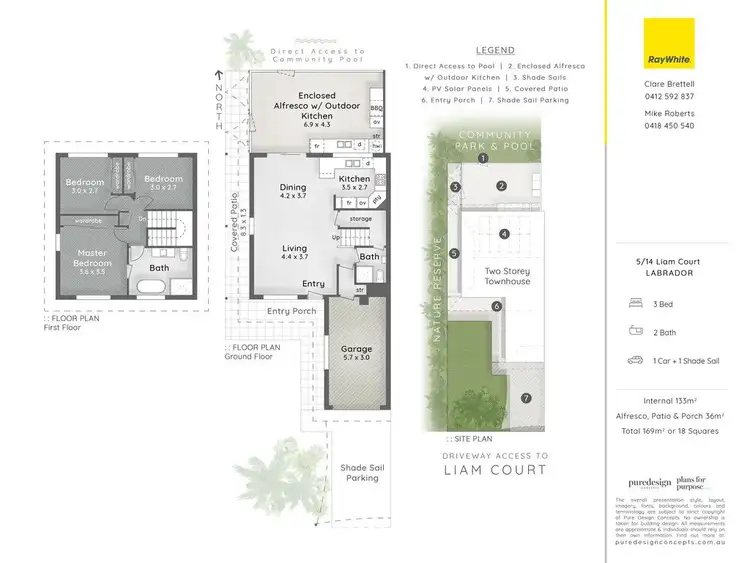Floorplan of Homely townhouse listing, 5/14 Liam Court, Labrador QLD 4215