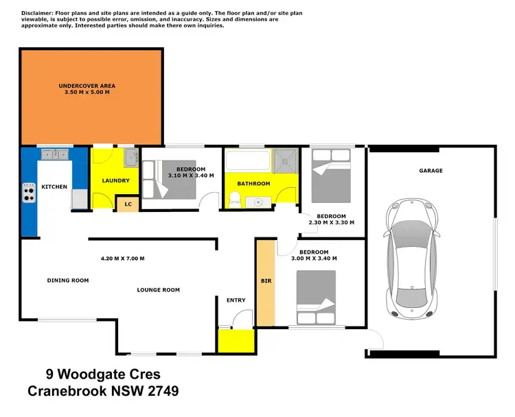 Floorplan of Homely house listing, 9 Woodgate Crescent, Cranebrook NSW 2749