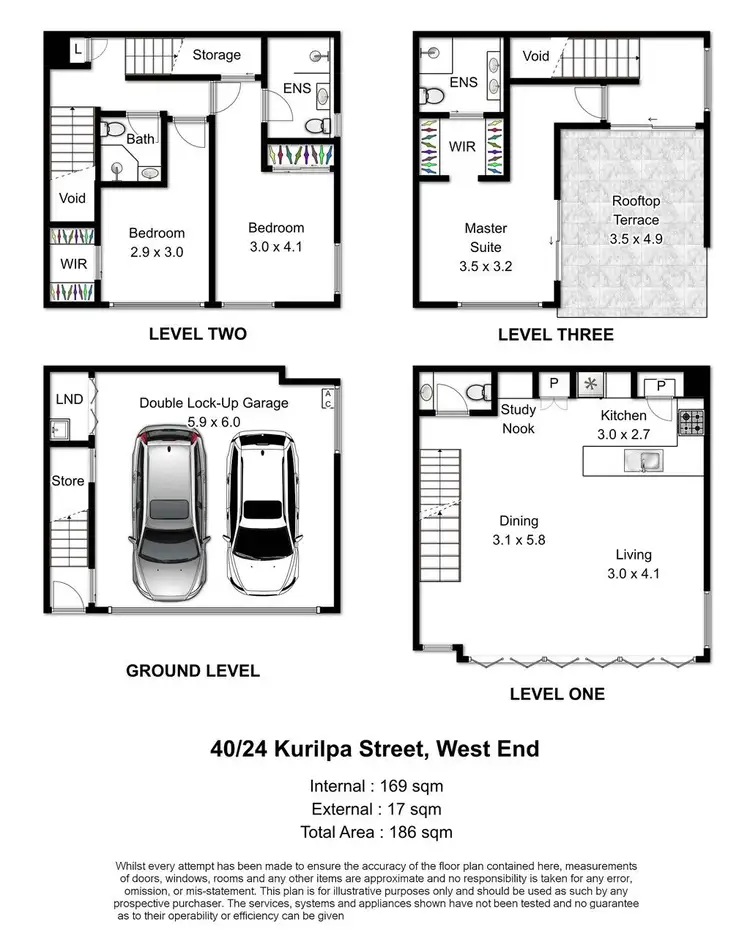 Floorplan of Homely townhouse listing, 40/24 Kurilpa Street, West End QLD 4101