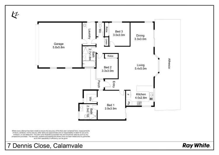 Floorplan of Homely house listing, 7 Dennis Close, Calamvale QLD 4116