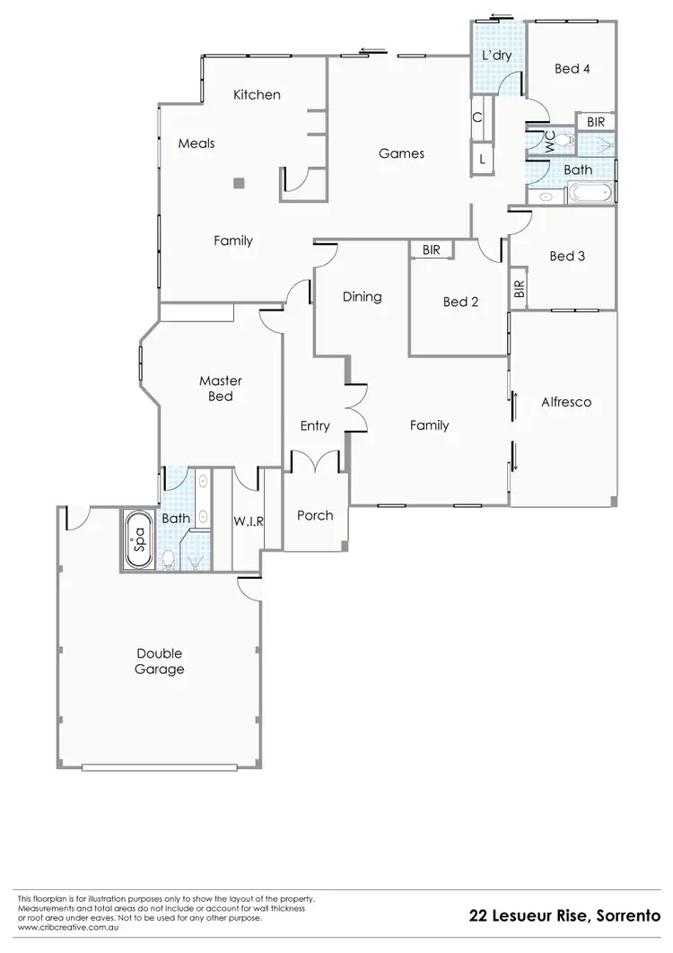 Floorplan of Homely house listing, 22 Lesueur Rise, Sorrento WA 6020