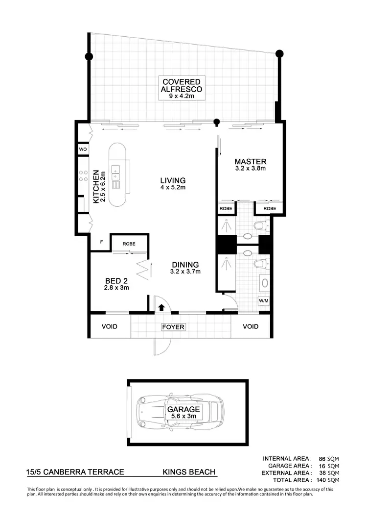 Floorplan of Homely unit listing, 15/5 Canberra Terrace, Kings Beach QLD 4551