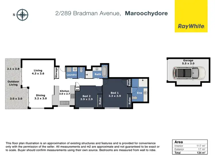 Floorplan of Homely unit listing, 2/289 Bradman Avenue, Maroochydore QLD 4558