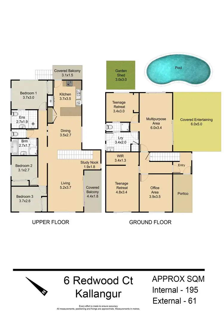 Floorplan of Homely house listing, 6 Redwood Court, Kallangur QLD 4503