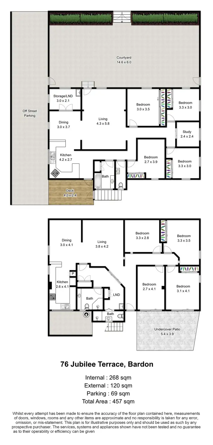 Floorplan of Homely house listing, 76 Jubilee Terrace, Bardon QLD 4065
