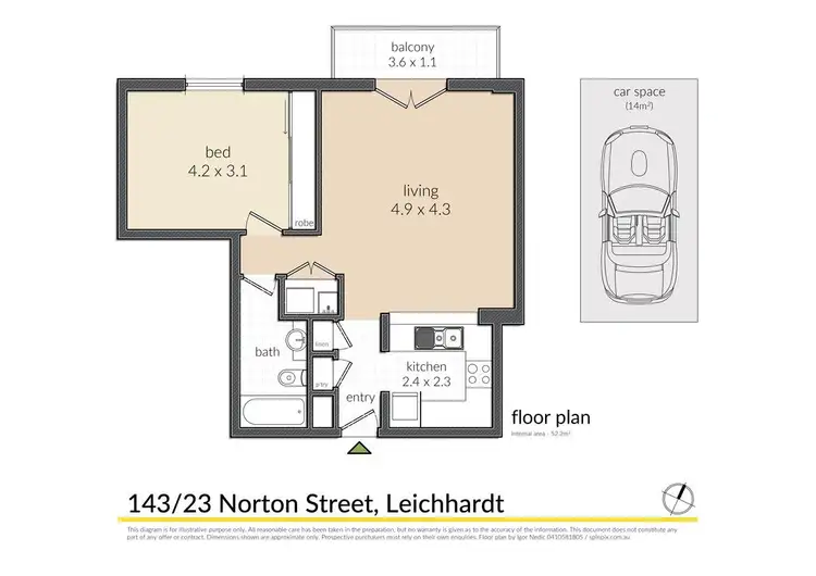 Floorplan of Homely apartment listing, 143/23 Norton Street, Leichhardt NSW 2040