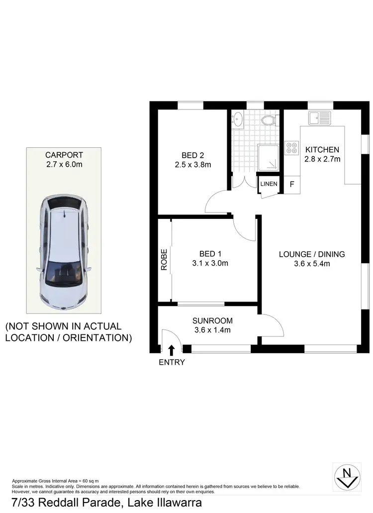 Floorplan of Homely unit listing, 7/33 Reddall Parade, Lake Illawarra NSW 2528