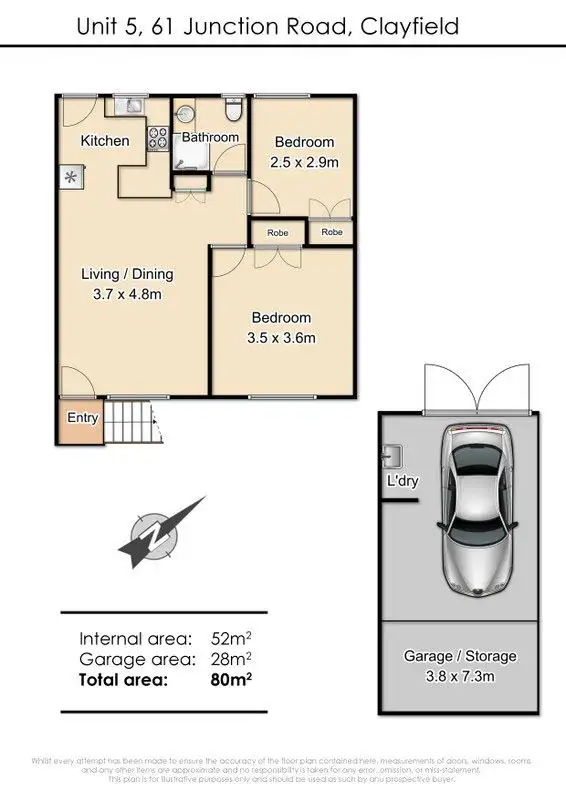 Floorplan of Homely unit listing, 5/61 Junction Road, Clayfield QLD 4011