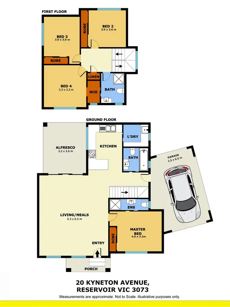 Floorplan of Homely house listing, 20 Kyneton Avenue, Reservoir VIC 3073