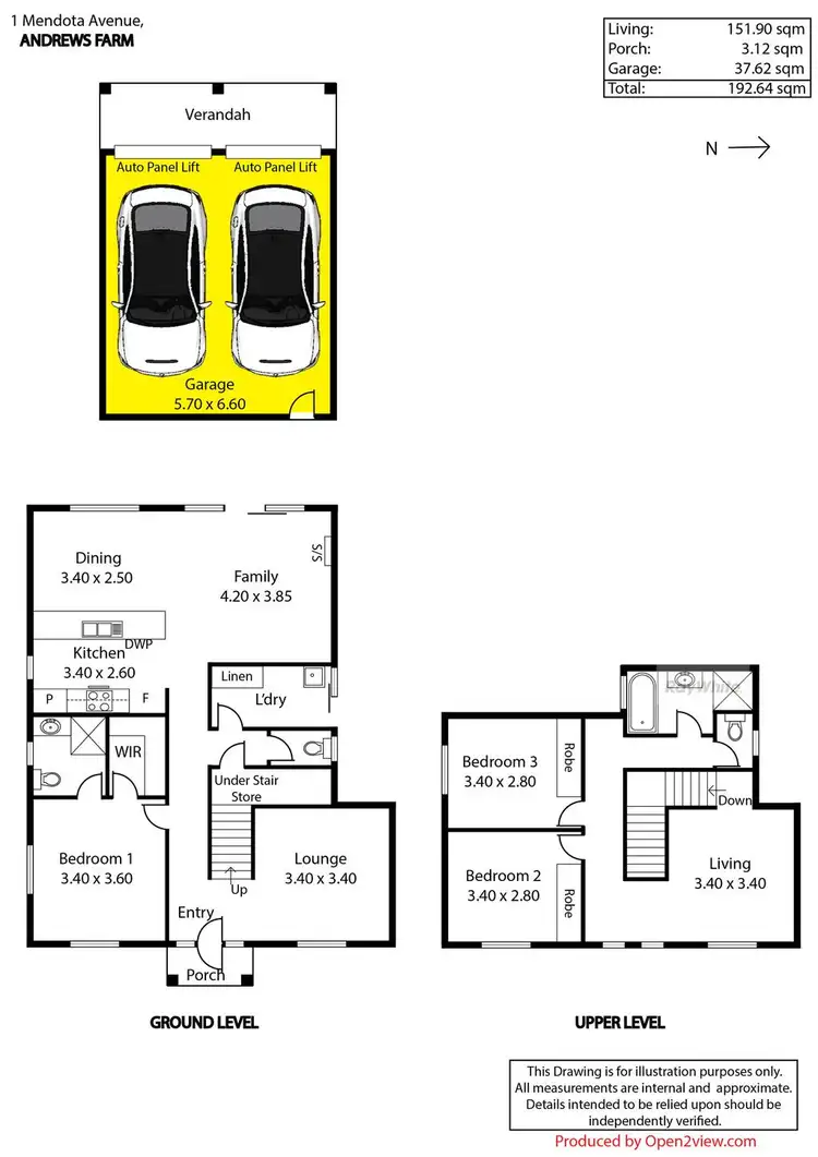 Floorplan of Homely house listing, 1 Mendota Avenue, Andrews Farm SA 5114