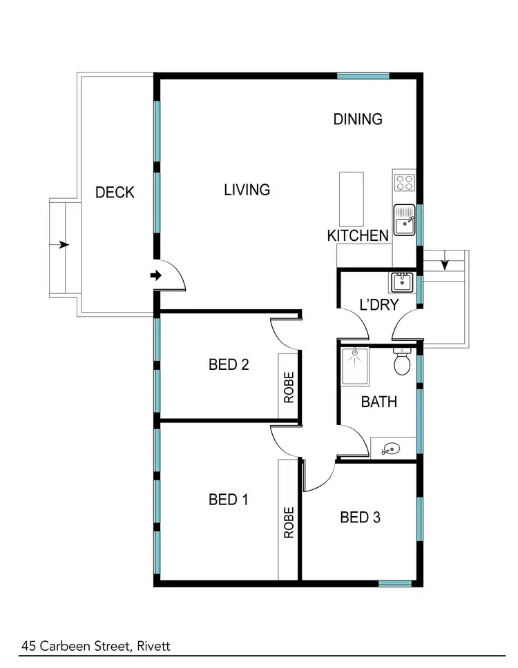Floorplan of Homely house listing, 45 Carbeen Street, Rivett ACT 2611