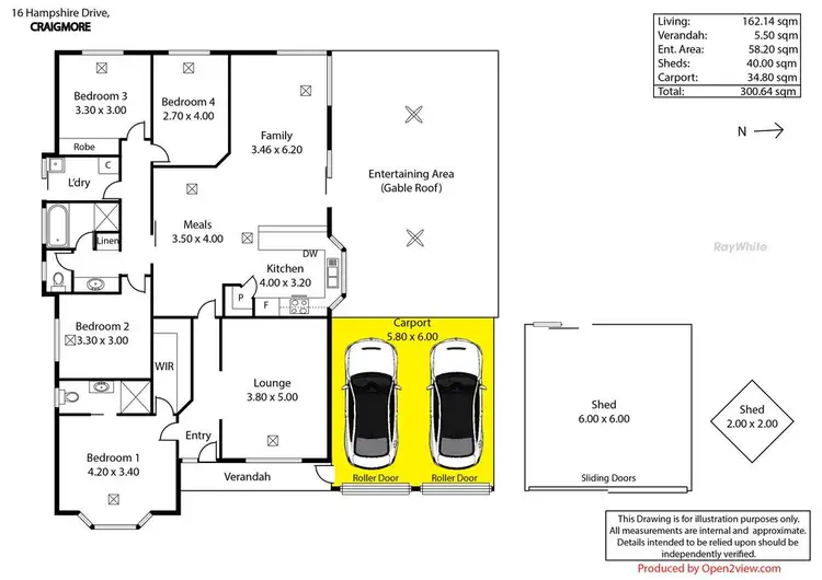 Floorplan of Homely house listing, 16 Hampshire Drive, Craigmore SA 5114