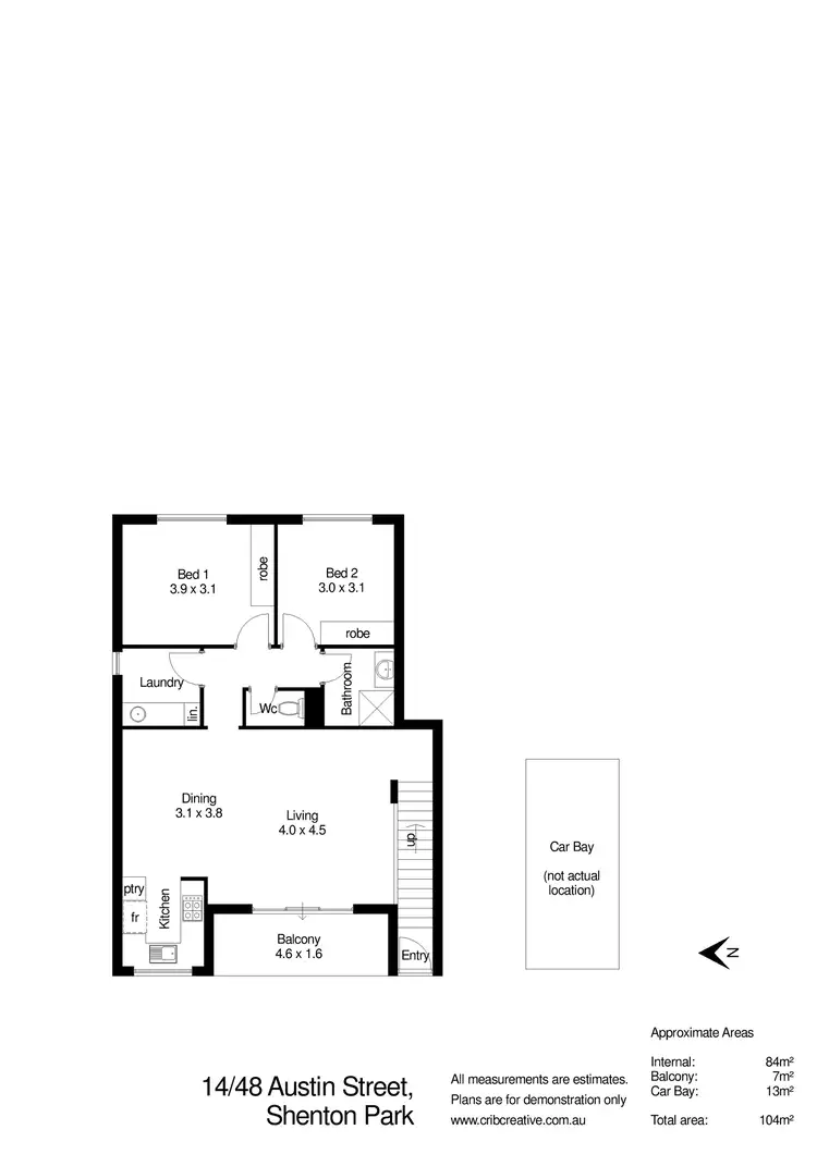 Floorplan of Homely apartment listing, 14/48 Austin Street, Shenton Park WA 6008