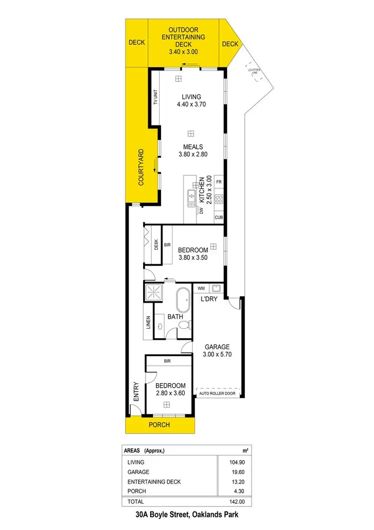 Floorplan of Homely house listing, 30A Boyle Street, Oaklands Park SA 5046